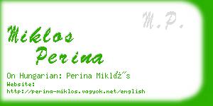 miklos perina business card